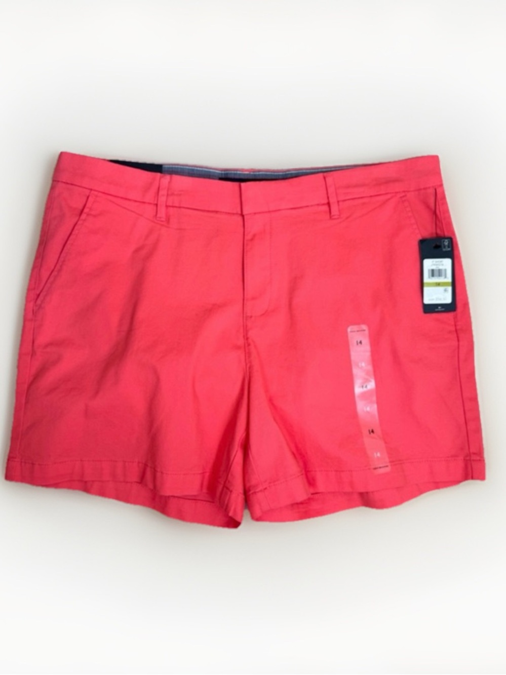 Tommy Hilfiger Hollywood Chino Shorts Womens Size 14 Coral Pink 5in Inseam